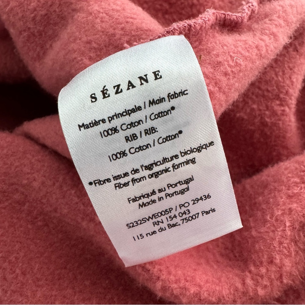Sezane Pink Crewneck Sweater with Dark Heart Graphic - Picture 6 of 7